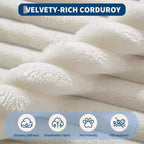 Acekool 61 Poltrone lounge oversize, divano extra-large in velluto a coste, 4 cuscini e braccioli, comodo divanetto per soggiorno o camera da letto, nero