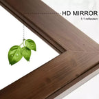 Specchio a figura intera MAYEERTY in legno massello, bordo dritto ad angolo retto, nero, 71x35x1 pollici, senza supporto