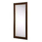 Specchio a figura intera MAYEERTY in legno massello, bordo dritto ad angolo retto, nero, 71x35x1 pollici, senza supporto