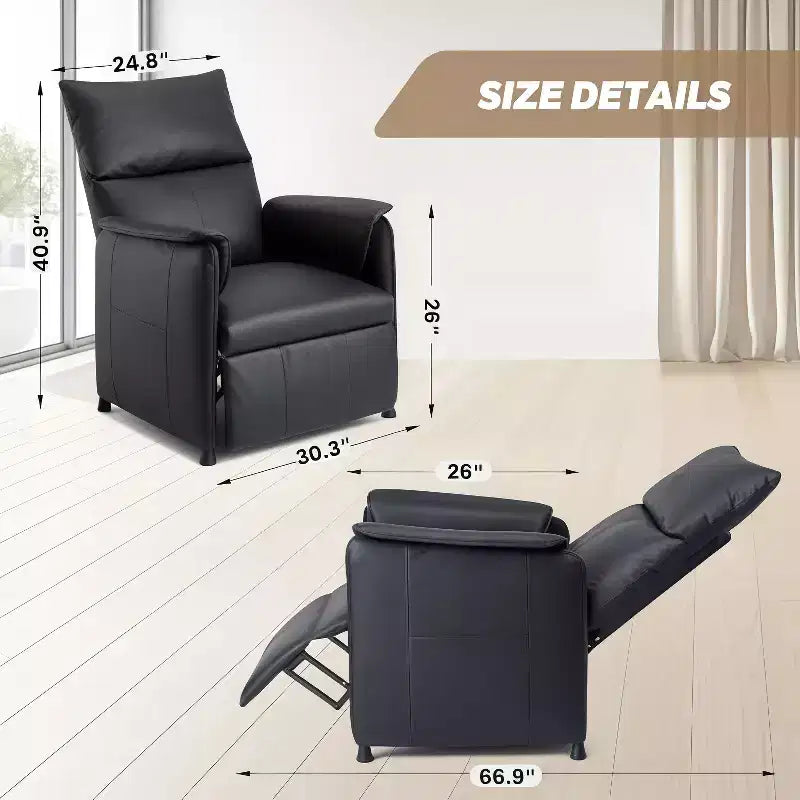 Poltrona Reclinabile Elettrica GustoWave con Massaggio e Calore, Divano Reclinabile Singolo Regolabile, Poltrona per Home Theater