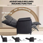 Poltrona Reclinabile Elettrica GustoWave con Massaggio e Calore, Divano Reclinabile Singolo Regolabile, Poltrona per Home Theater