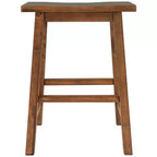 Set da isola da cucina in legno massello Whisen 45 con 2 posti a sedere e 2 ripiani - Noce Crema Bianco