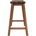 Set da isola da cucina in legno massello Whisen 45 con 2 posti a sedere e 2 ripiani - Noce Crema Bianco
