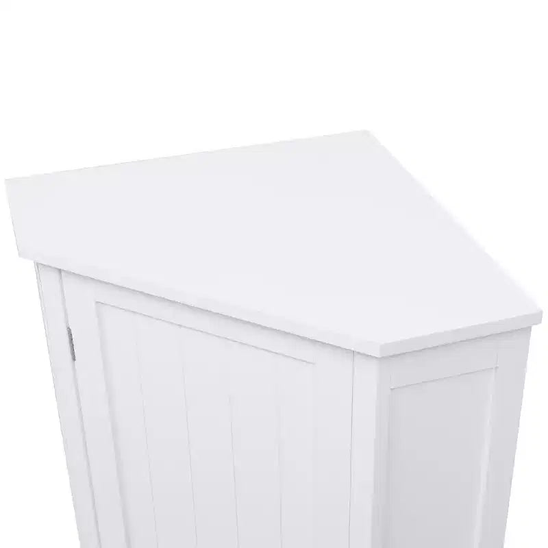 Mobile Contenitore Angolare da Bagno Okak con 3 Ripiani Regolabili, Mobiletto Contenitore da Terra, Organizzatore Angolare per Bagno