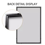 MAYEERTY Specchio da Parete con Bordo Sottile in Lega di Alluminio Angolo Retto Rettangolare Oro 38x26x1 pollici Biadesivo