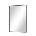 MAYEERTY Specchio da Parete con Bordo Sottile in Lega di Alluminio Angolo Retto Rettangolare Oro 38x26x1 pollici Biadesivo