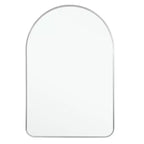 MAYEERTY Specchio da Parete con Bordo Sottile in Lega di Alluminio Angolo Retto Rettangolare Oro 38x26x1 pollici Biadesivo