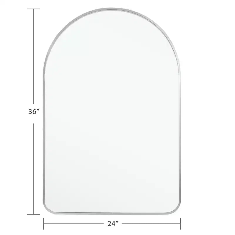 MAYEERTY Specchio da Parete con Bordo Sottile in Lega di Alluminio Angolo Retto Rettangolare Oro 38x26x1 pollici Biadesivo