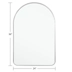 MAYEERTY Specchio da Parete con Bordo Sottile in Lega di Alluminio Angolo Retto Rettangolare Oro 38x26x1 pollici Biadesivo