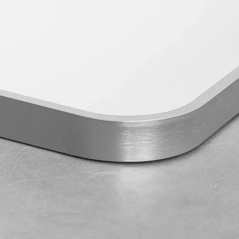 MAYEERTY Specchio da Parete con Bordo Sottile in Lega di Alluminio Angolo Retto Rettangolare Oro 38x26x1 pollici Biadesivo