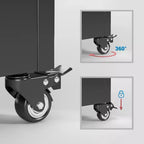 MAYEERTY Fioriera con traliccio in ferro nero ad arco quadrato stile 01, 72x35x16 pollici, set da 3 pezzi