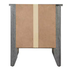 HomeStock comodino grigio 24x21x18, compatto, contemporaneo, con finitura liscia, spazio di archiviazione e design moderno ed elegante