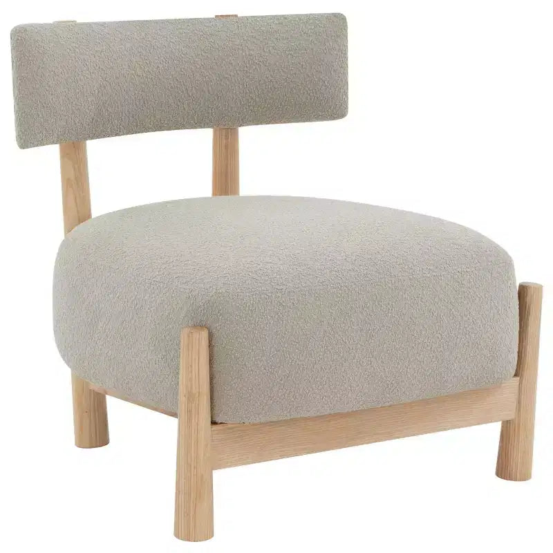 Poltroncina Edwardina Boucle - SFV5112 - Tortora/Naturale - Safavieh Couture