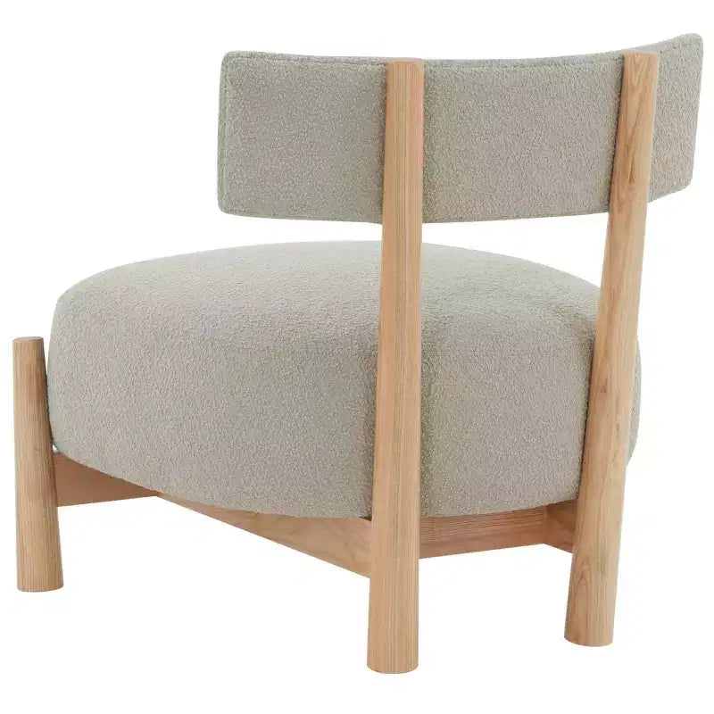 Poltroncina Edwardina Boucle - SFV5112 - Tortora/Naturale - Safavieh Couture