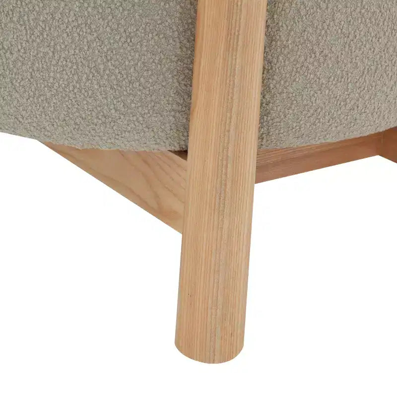 Poltroncina Edwardina Boucle - SFV5112 - Tortora/Naturale - Safavieh Couture