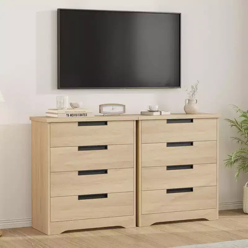Cassettiera per camera da letto con 4 cassetti, in legno, per armadio, unità di archiviazione per corridoio, soggiorno e ufficio