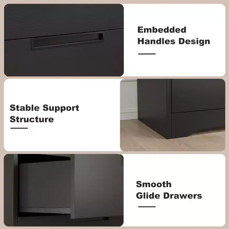 Cassettiera per camera da letto con 4 cassetti, in legno, per armadio, unità di archiviazione per corridoio, soggiorno e ufficio