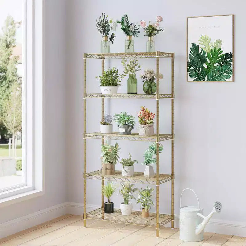 Karl Home 35 pollici Larghezza Scaffale Metallico con Ruote