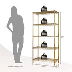 Karl Home 35 pollici Larghezza Scaffale Metallico con Ruote