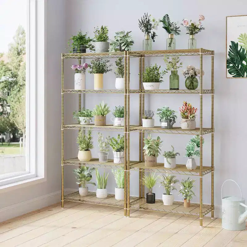 Karl Home 35 pollici Larghezza Scaffale Metallico con Ruote