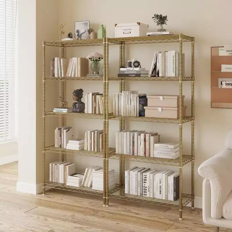 Karl Home 35 pollici Larghezza Scaffale Metallico con Ruote