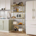 Karl Home 35 pollici Larghezza Scaffale Metallico con Ruote