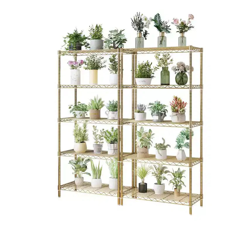 Karl Home 35 pollici Larghezza Scaffale Metallico con Ruote