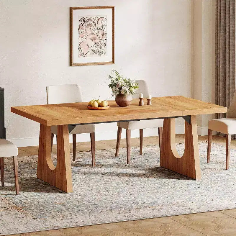 Tribesigns Dining Table for 6-8 People, 70.9 Modern Kitchen Table for Dinner, for Dining Room, Living Room