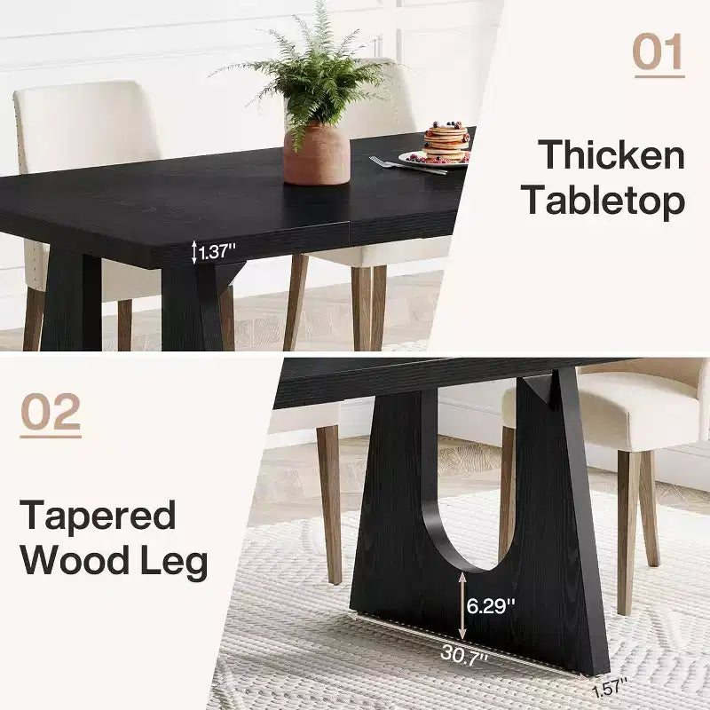 Tribesigns Tavolo da Pranzo per 6-8 Persone, Tavolo da Cucina Moderno da 70,9" per Cena, per Sala da Pranzo, Soggiorno