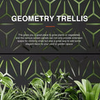 Fioriera MAYEERTY con Spalliera in Ferro Nero a Forma di Stella, Stile 01, Set da 3 Pezzi, 72x47x16 pollici