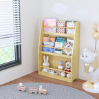 Libreria per bambini a 3 ripiani, porta libri per bambini, aiuta a mantenere in ordine camere da letto, sale giochi e aule, naturale