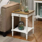 HomeStock Tavolino da Salotto Rettangolare in Legno, Colore Bianco, Altezza 61 cm, 1 Pezzo
