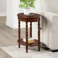 HomeStock 24 in.H Brown Color Oval MDF (Medium-Density Fiberboard) Table Top End Table 1 -piece