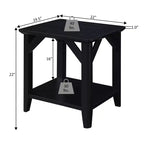 HomeStock Tavolino da Salotto con Piano Rettangolare in Legno, Grigio, Altezza 56 cm - 1 pezzo