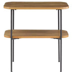 HomeStock Tavolino da Salotto Rettangolare Marrone in Legno da 61 cm - 1 pezzo