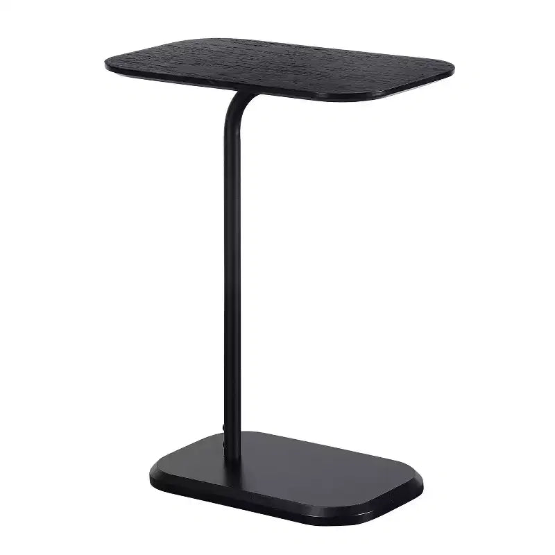 HomeStock 25.25 in.H Black Color Rectangle Wood Table Top End Table 1 -piece