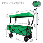 Carrello pieghevole TROPOW C verde per campeggio/spesa (confezione da 1)