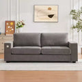 90 Compact Sofa, 2-Seater Gray Chenille Couch with USB/Type-C Ports & Side Pockets, Medium Firm Support