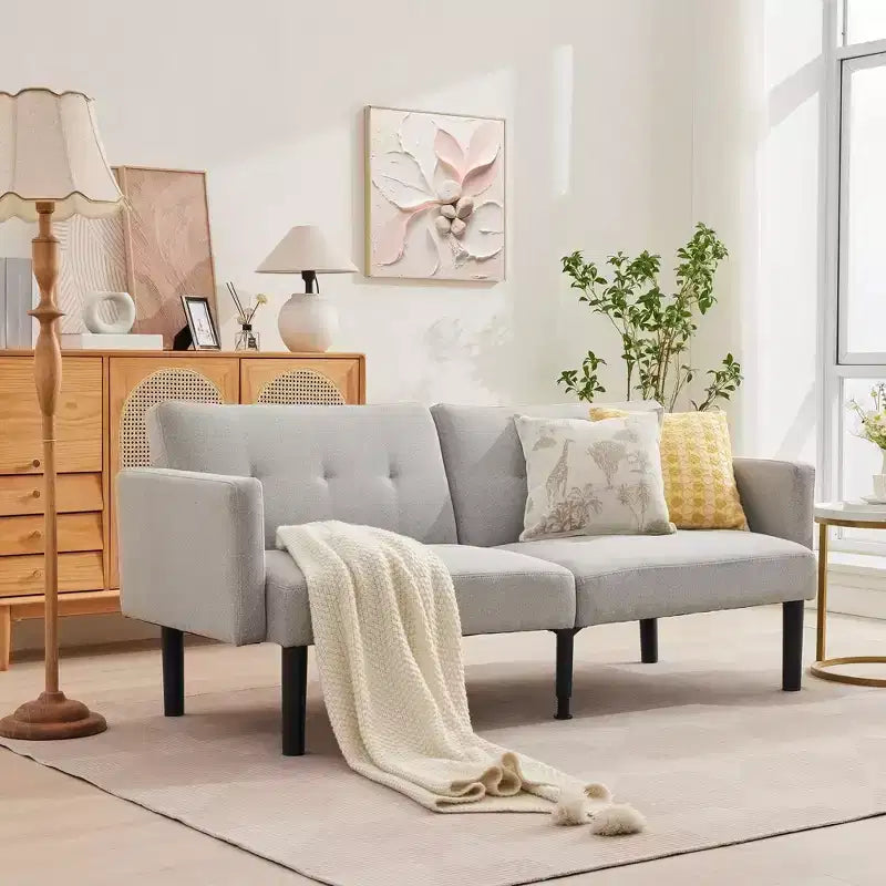 Divano Letto Futon, Divanetto Compatto, Divano Letto Moderno di Metà Secolo, Divano Convertibile