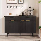 Mobile buffet credenza a coste, credenza autoportante in legno grande da 47 pollici per coffee bar
