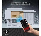 Coolmee 88 pollici camino elettrico, intelligente da incasso o a parete, controllo WiFi, doppia potenza di riscaldamento 750/1500W, 12 colori fiamma, touch screen, timer