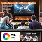 Coolmee Caminetto Elettrico da 80 Pollici, da Incasso e a Parete, Controllo Vocale Smart WiFi Alexa, Effetto Fiamma 3D, 12 Opzioni di Colore, 750W/1500W
