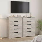 Acekool Cassettiera Moderna a 5 Cassetti in Grigio - Maniglie Incassate, Ampio Spazio di Archiviazione per Camera da Letto, Cameretta, Ingresso
