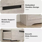 Acekool Cassettiera Moderna a 5 Cassetti in Grigio - Maniglie Incassate, Ampio Spazio di Archiviazione per Camera da Letto, Cameretta, Ingresso