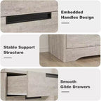 Acekool Cassettiera Moderna a 5 Cassetti in Grigio - Maniglie Incassate, Ampio Spazio di Archiviazione per Camera da Letto, Cameretta, Ingresso