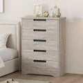 Acekool Cassettiera Moderna a 5 Cassetti in Grigio - Maniglie Incassate, Ampio Spazio di Archiviazione per Camera da Letto, Cameretta, Ingresso