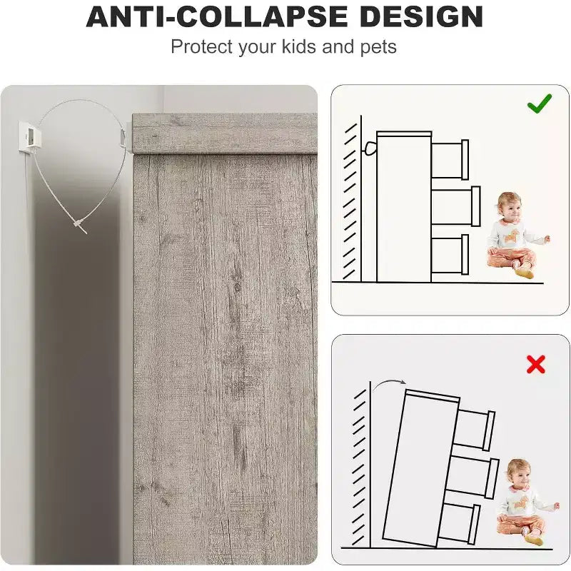 Acekool Cassettiera a 7 cassetti per camera da letto, Comodino moderno grigio con ampio spazio di archiviazione, Design con maniglie integrate, Organizer in legno per soggiorno, cameretta, corridoio