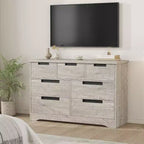 Acekool Cassettiera a 7 cassetti per camera da letto, Comodino moderno grigio con ampio spazio di archiviazione, Design con maniglie integrate, Organizer in legno per soggiorno, cameretta, corridoio