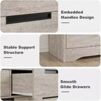 Acekool Cassettiera a 7 cassetti per camera da letto, Comodino moderno grigio con ampio spazio di archiviazione, Design con maniglie integrate, Organizer in legno per soggiorno, cameretta, corridoio
