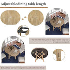 GDFStudio Joyce Tavolo da Pranzo Estensibile 58 in Legno Massiccio